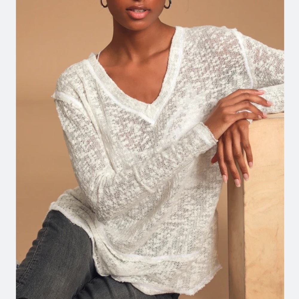 NWT Free People Ocean Air Hacci Top
